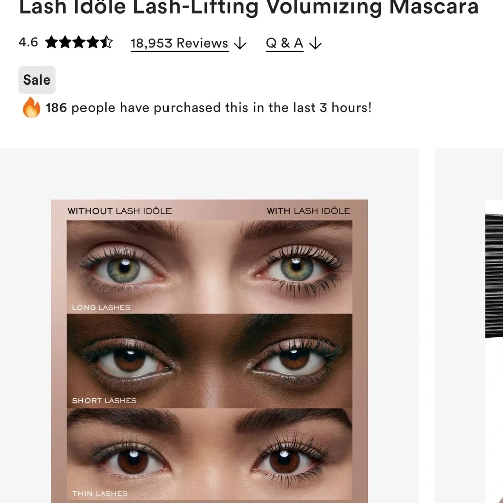 NEW! Lancôme Lash Idôle Mascara glossy Black